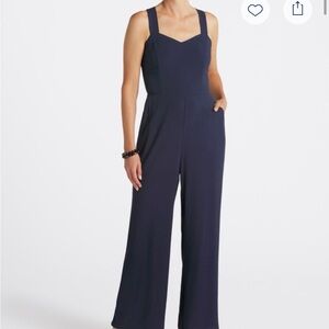 Market & Spruce Navy Jumpsuit